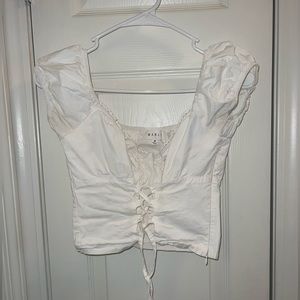 Mable corset puff sleeve top